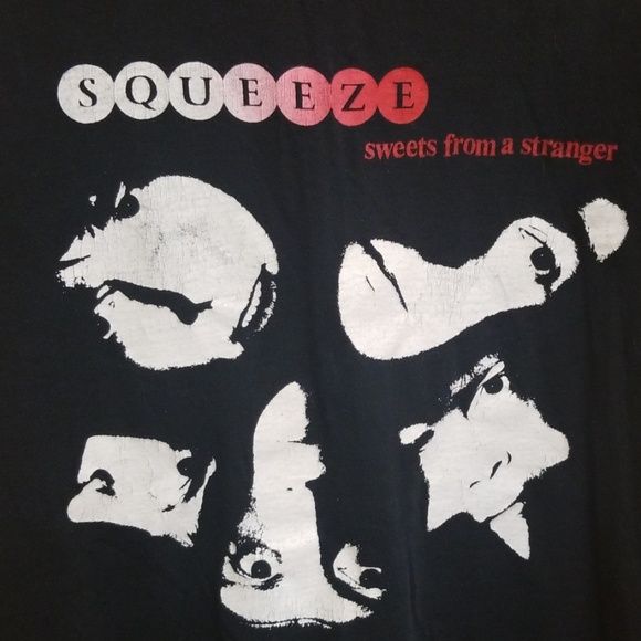 Squeeze 1982 'Sweet from a Stranger' vintage Graphic tshirt Sz S. Rock Band - Picture 2 of 4